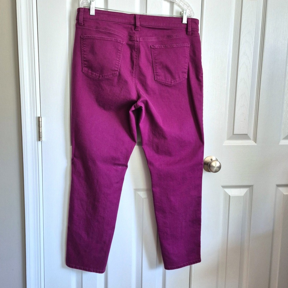 Talbots purple straight leg slim ankle jeans womens 14 - Picture 8 of 9